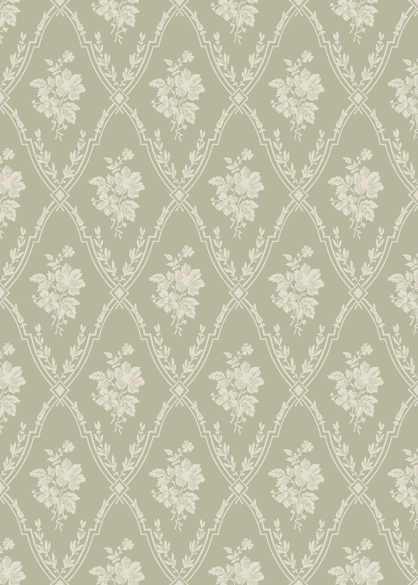8059 Västigårn Light Green Anno II Wallpaper by Boråstapeter