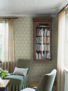 8059 Västigårn Light Green Anno II Wallpaper by Boråstapeter