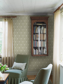 8059 Västigårn Light Green Anno II Wallpaper by Boråstapeter
