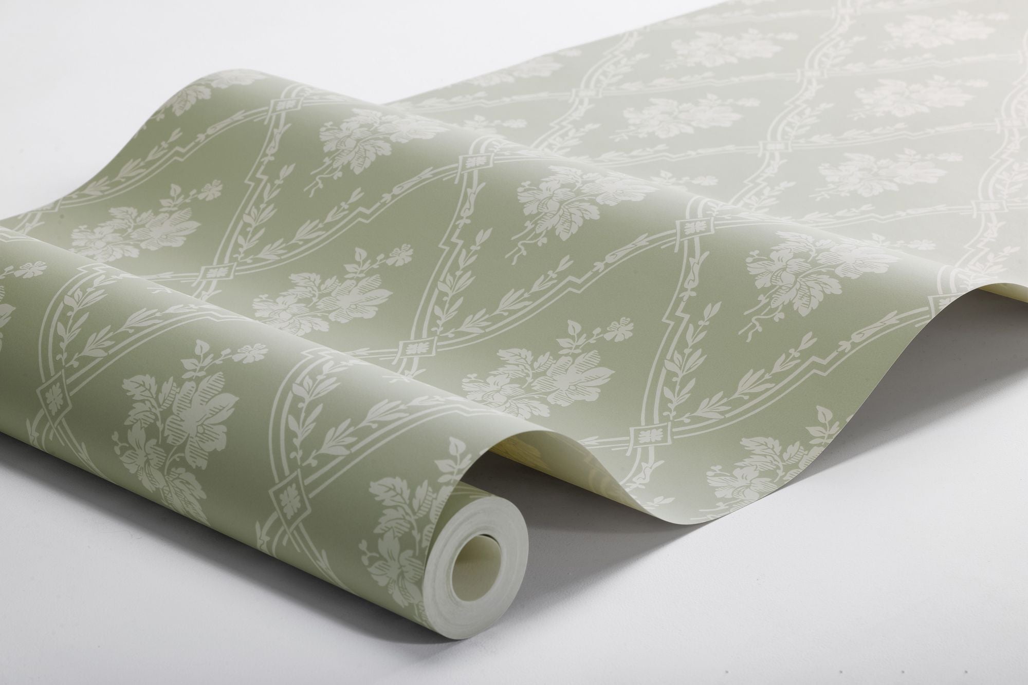8059 Västigårn Light Green Anno II Wallpaper by Boråstapeter