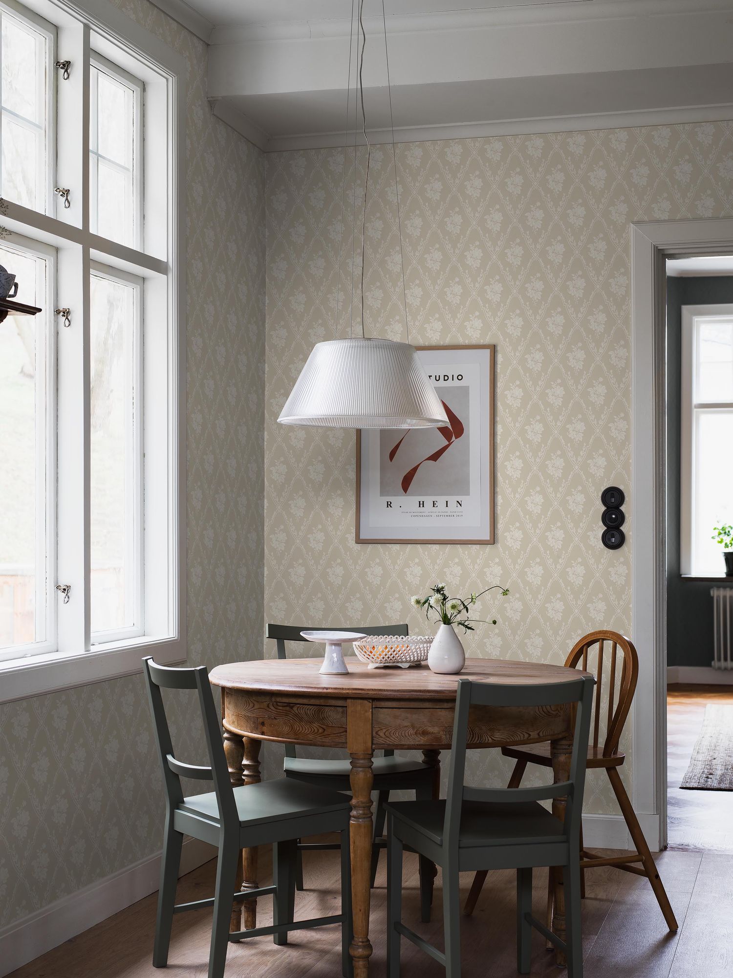 8061 Västigårn Light Beige Anno II Wallpaper by Boråstapeter