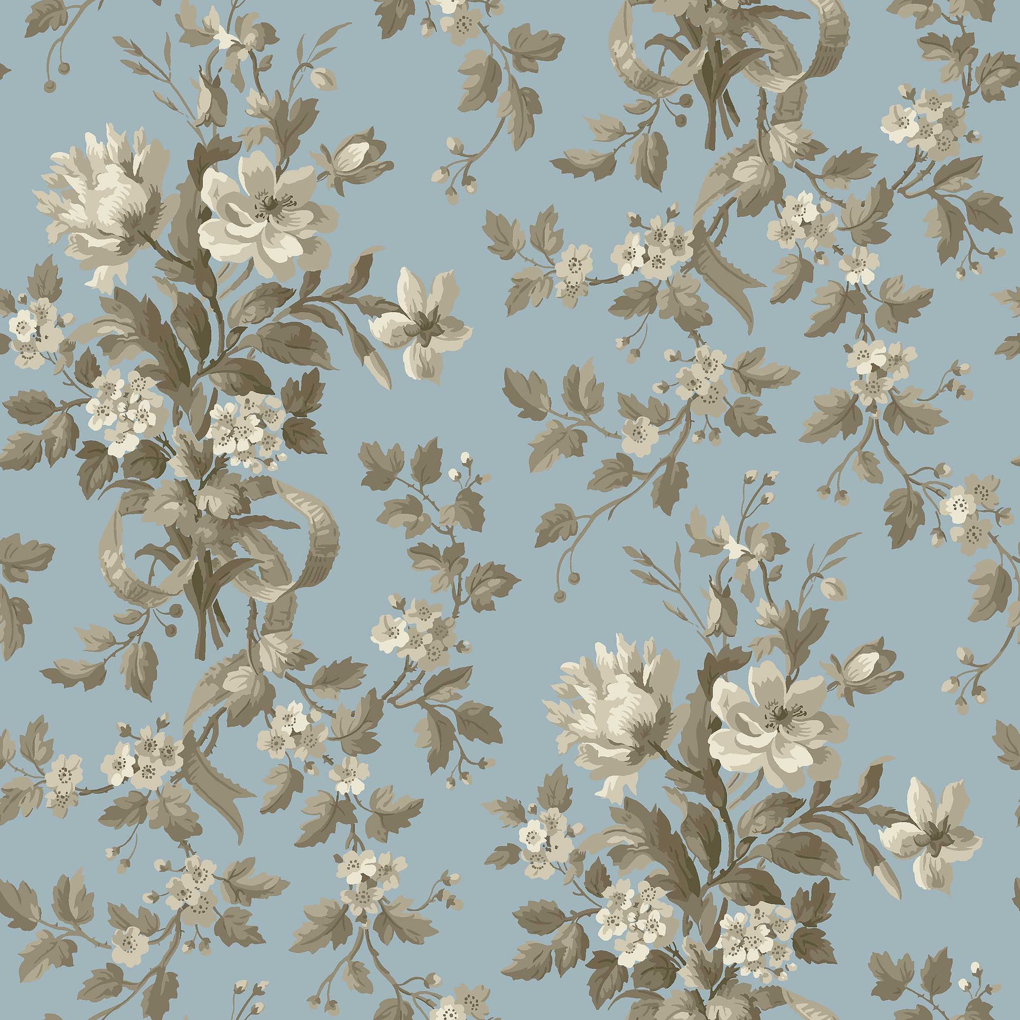 8062 Tullgarn Light Blue Anno II Wallpaper by Boråstapeter