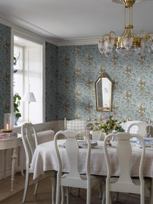 8062 Tullgarn Light Blue Anno II Wallpaper by Boråstapeter