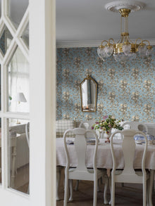 8062 Tullgarn Light Blue Anno II Wallpaper by Boråstapeter