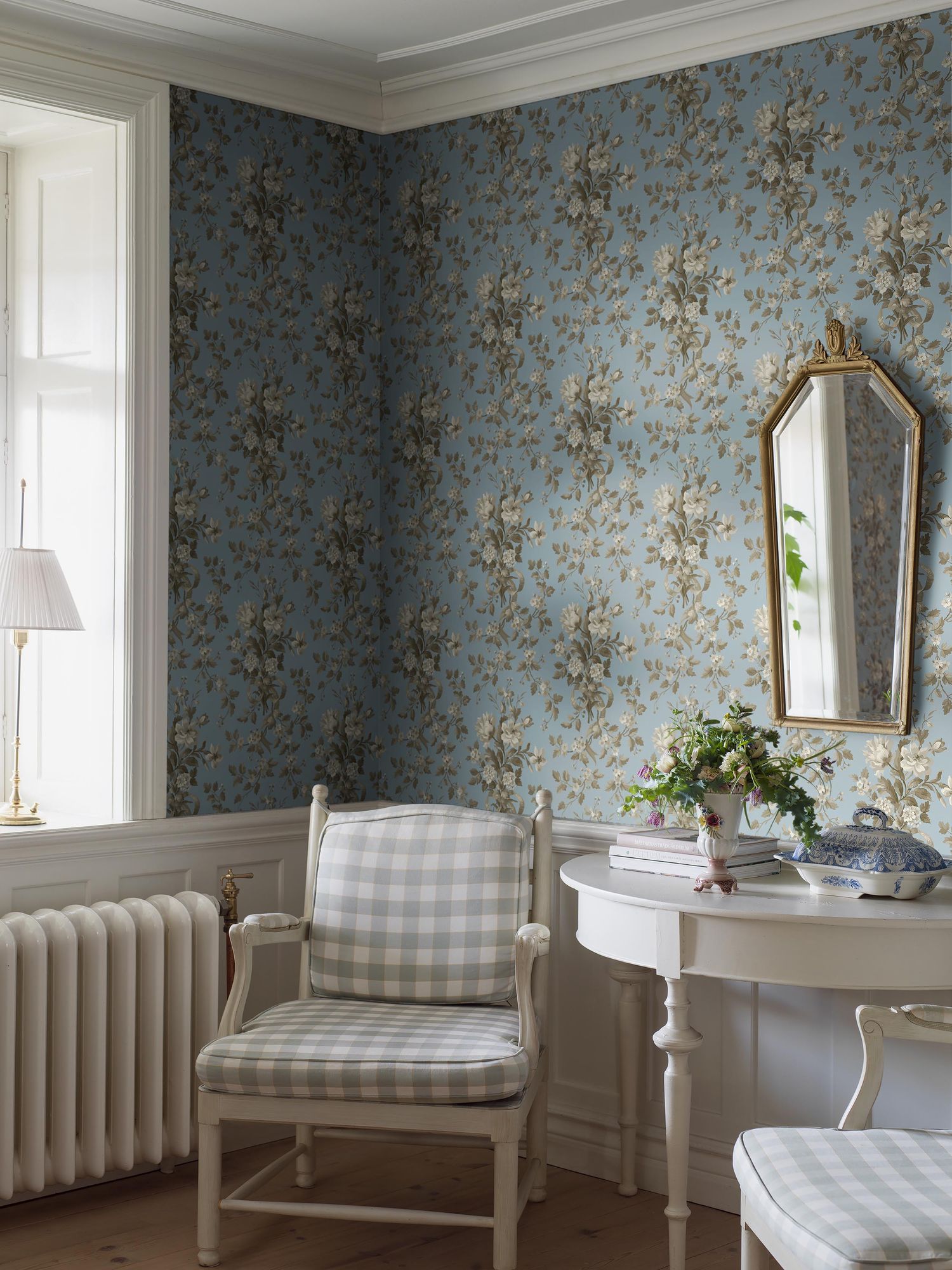 8062 Tullgarn Light Blue Anno II Wallpaper by Boråstapeter