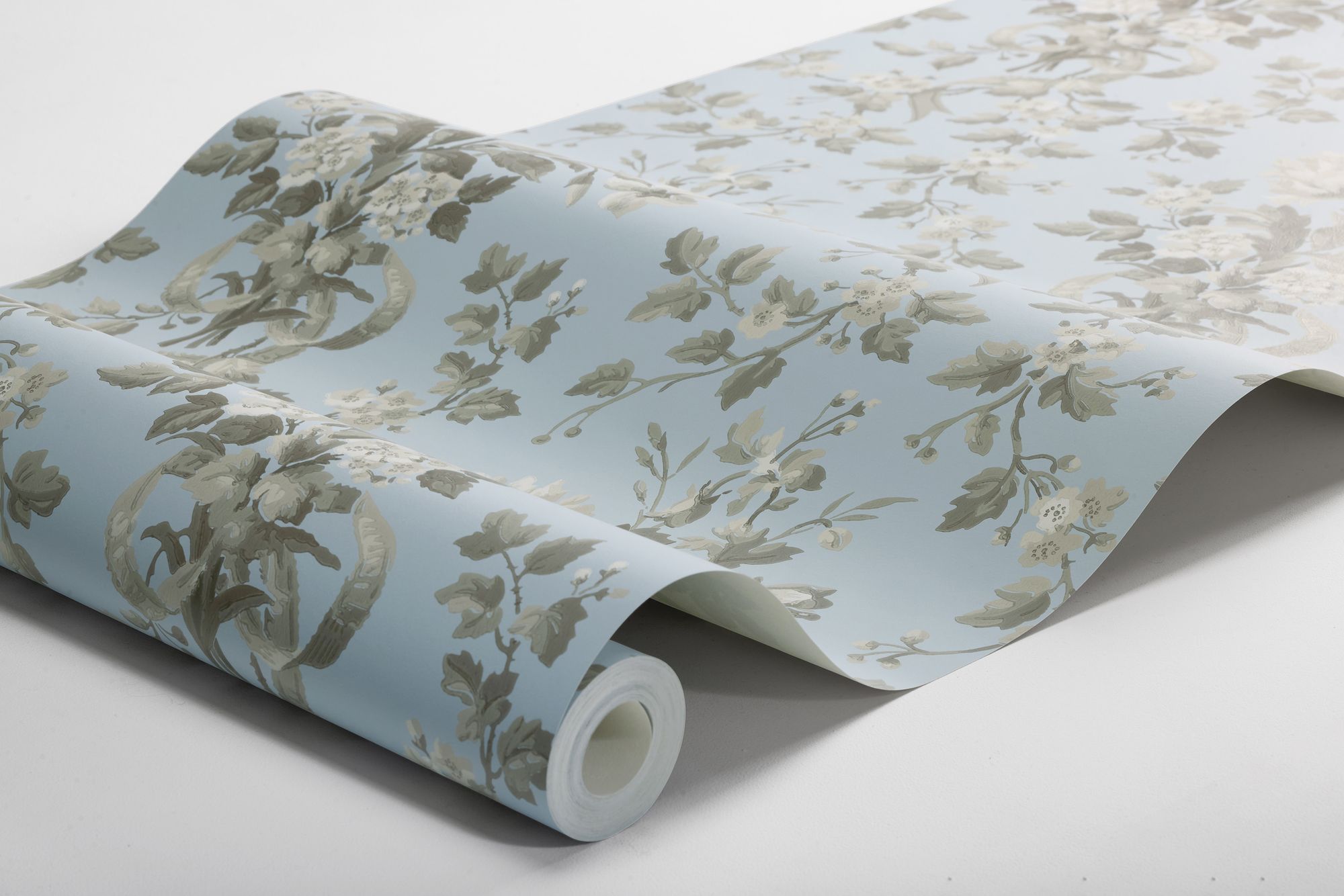 8062 Tullgarn Light Blue Anno II Wallpaper by Boråstapeter