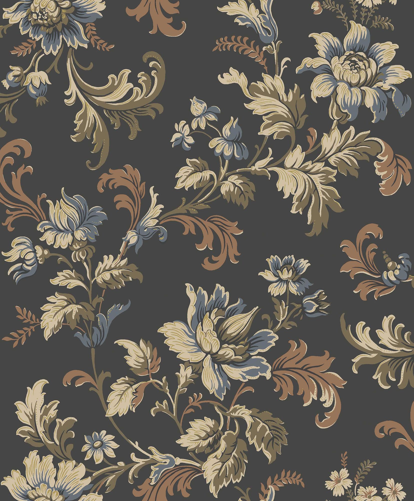 8064 Elvira Black Anno II Wallpaper by Boråstapeter
