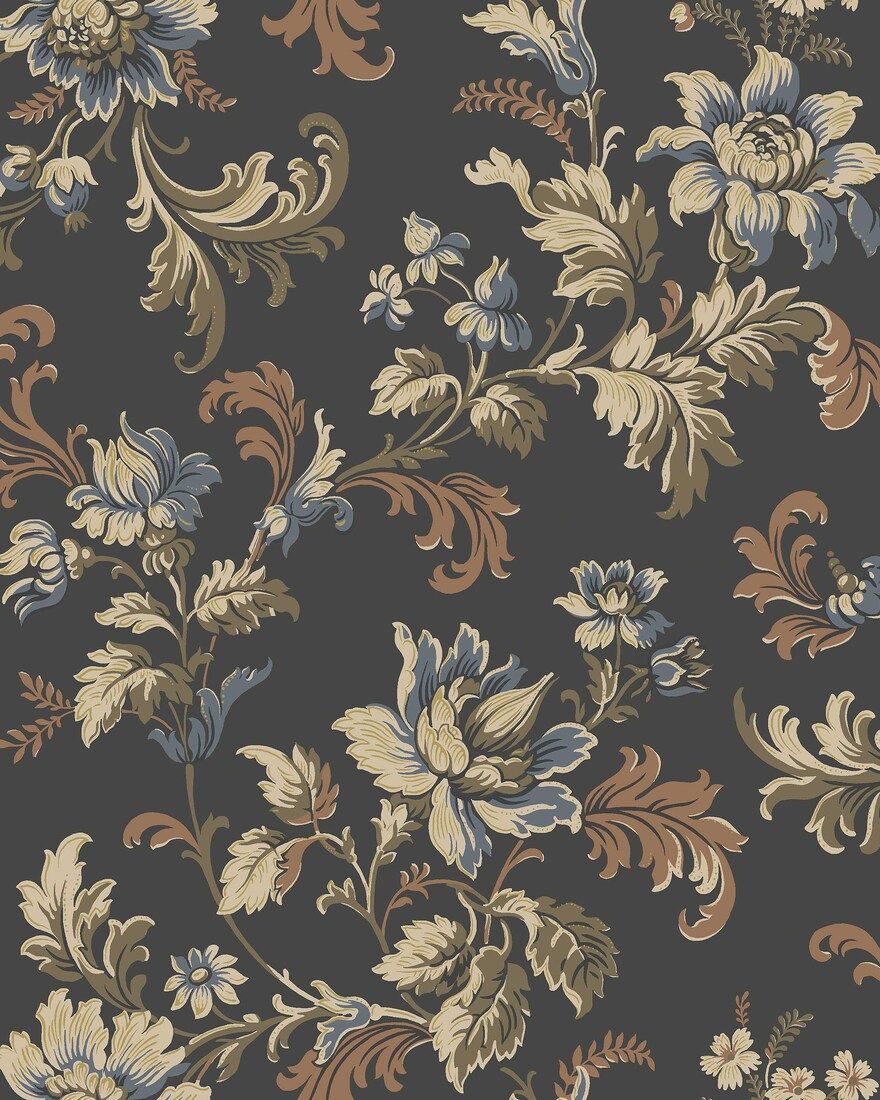 8064 Elvira Black Anno II Wallpaper by Boråstapeter