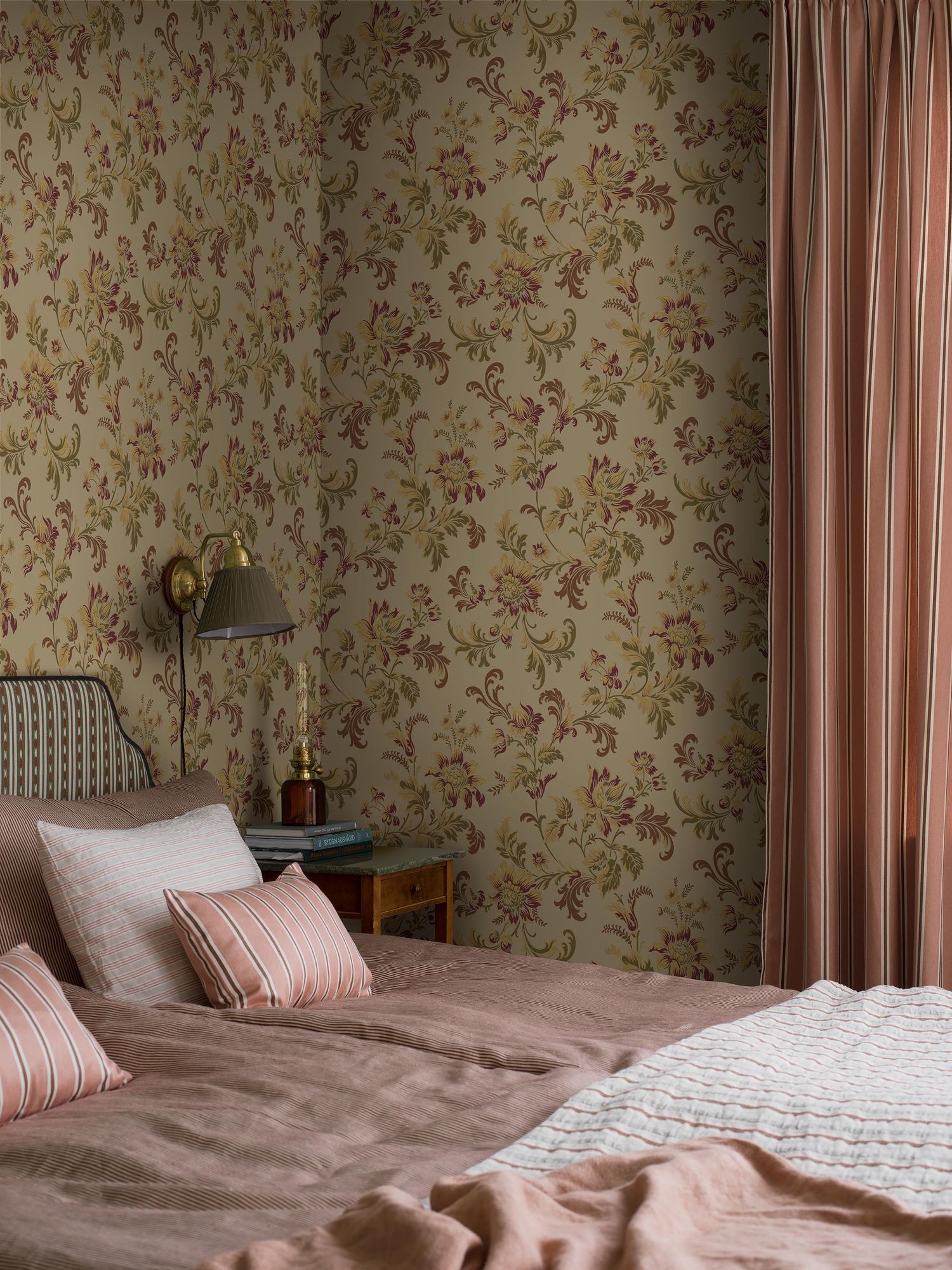 8065 Elvira Dark Beige Anno II Wallpaper by Boråstapeter