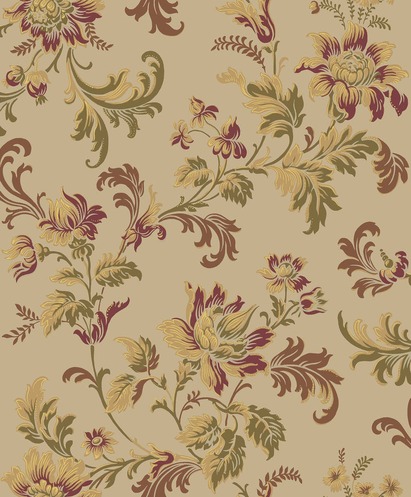 8065 Elvira Dark Beige Anno II Wallpaper by Boråstapeter