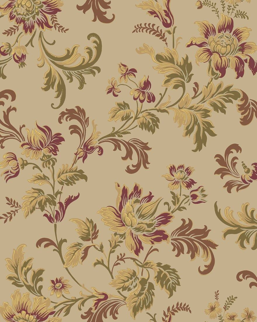 8065 Elvira Dark Beige Anno II Wallpaper by Boråstapeter