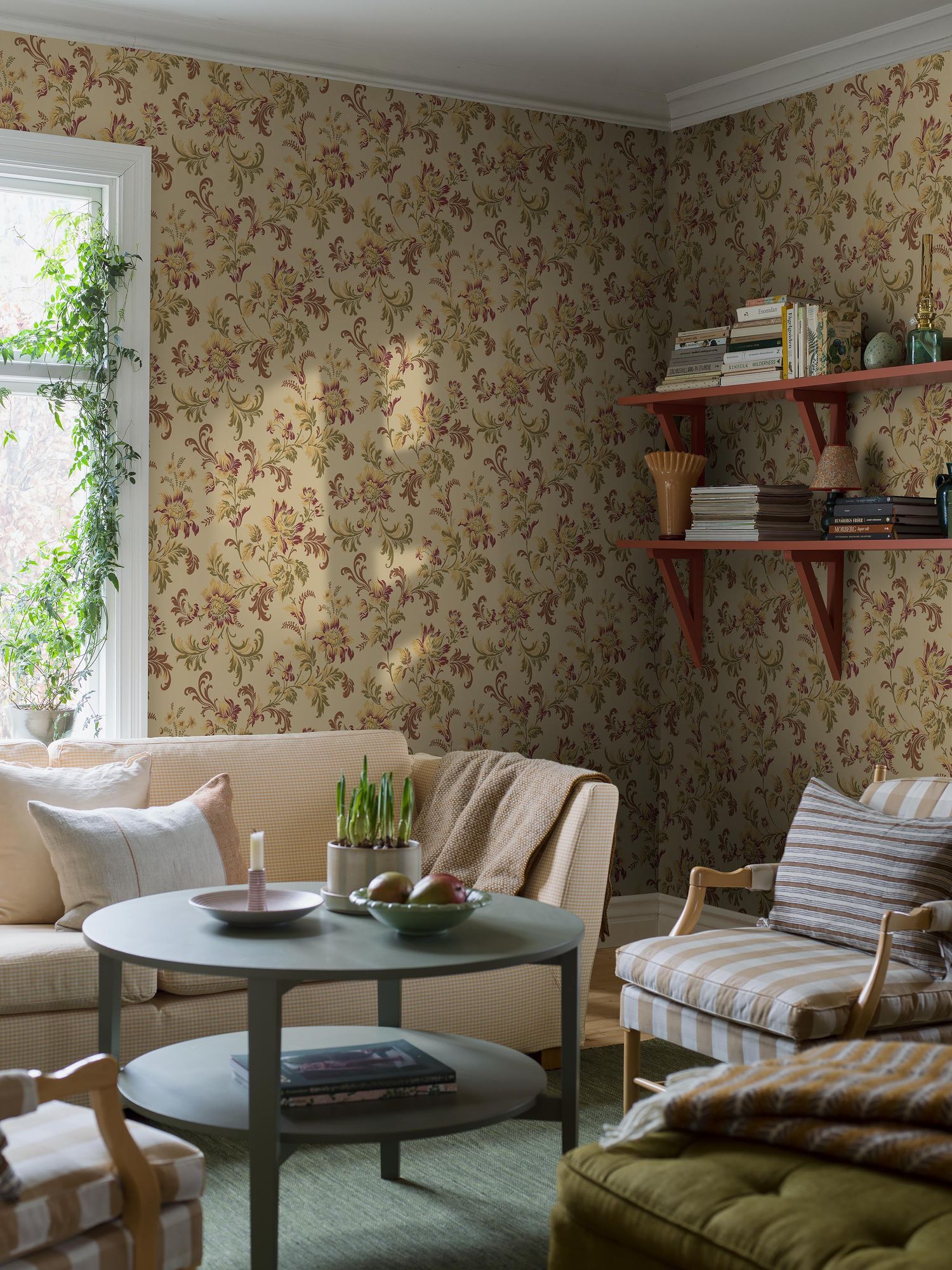 8065 Elvira Dark Beige Anno II Wallpaper by Boråstapeter