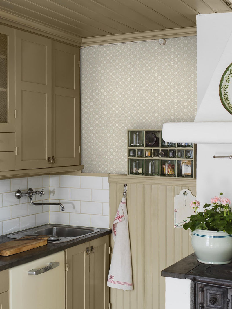 8068 Stella Light Beige Anno II Wallpaper by Boråstapeter