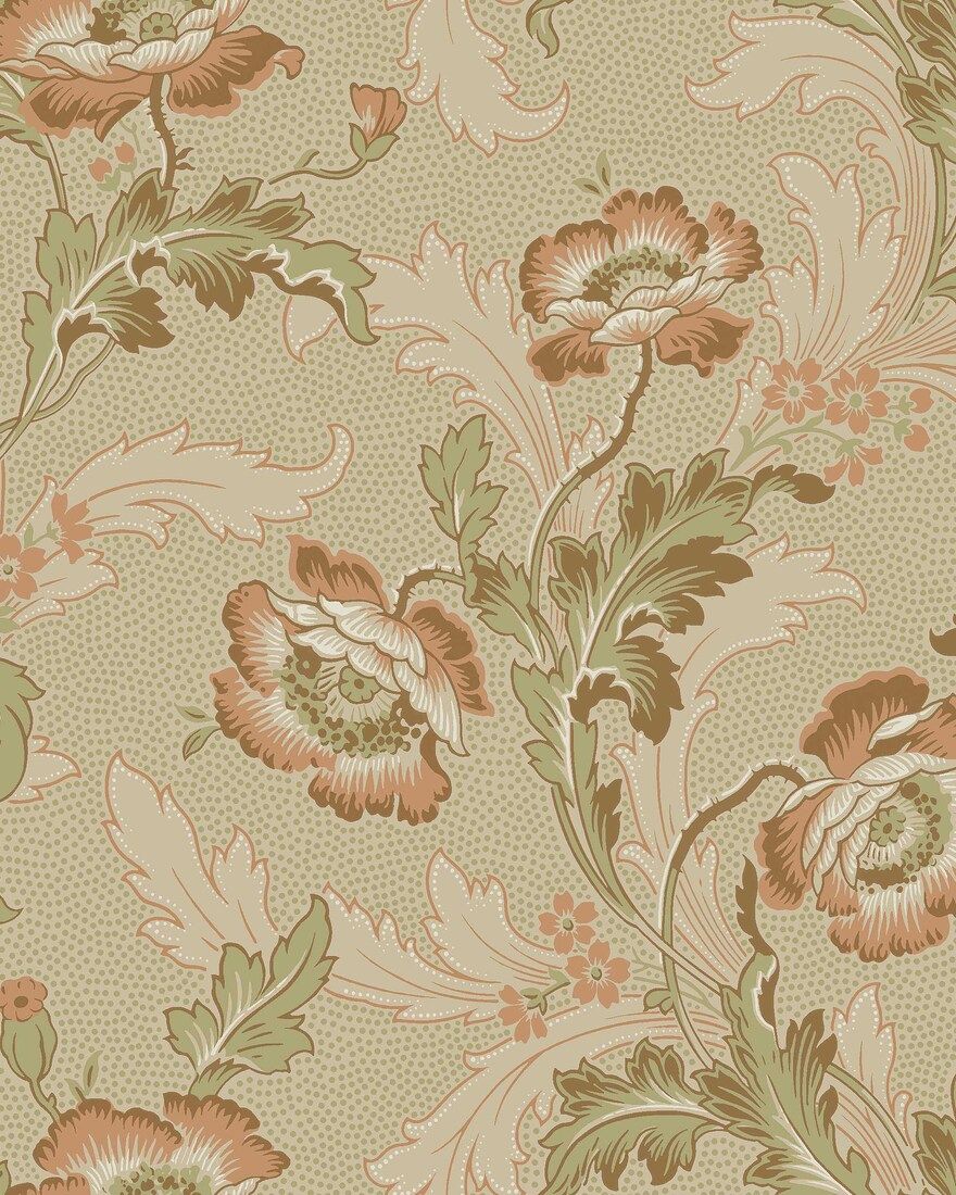 8069 Göteborg Light Red Anno II Wallpaper by Boråstapeter