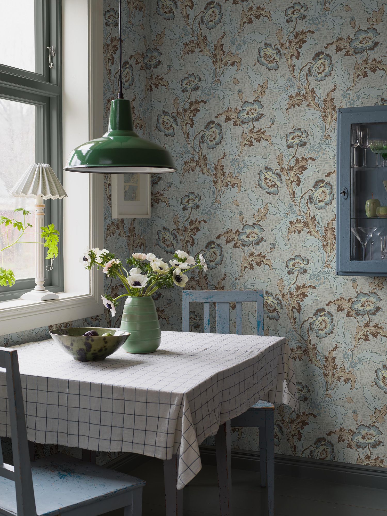 8070 Göteborg Light Blue Anno II Wallpaper by Boråstapeter
