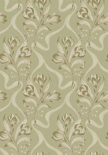 8071 Jugendbukett Light Green Anno II Wallpaper by Boråstapeter