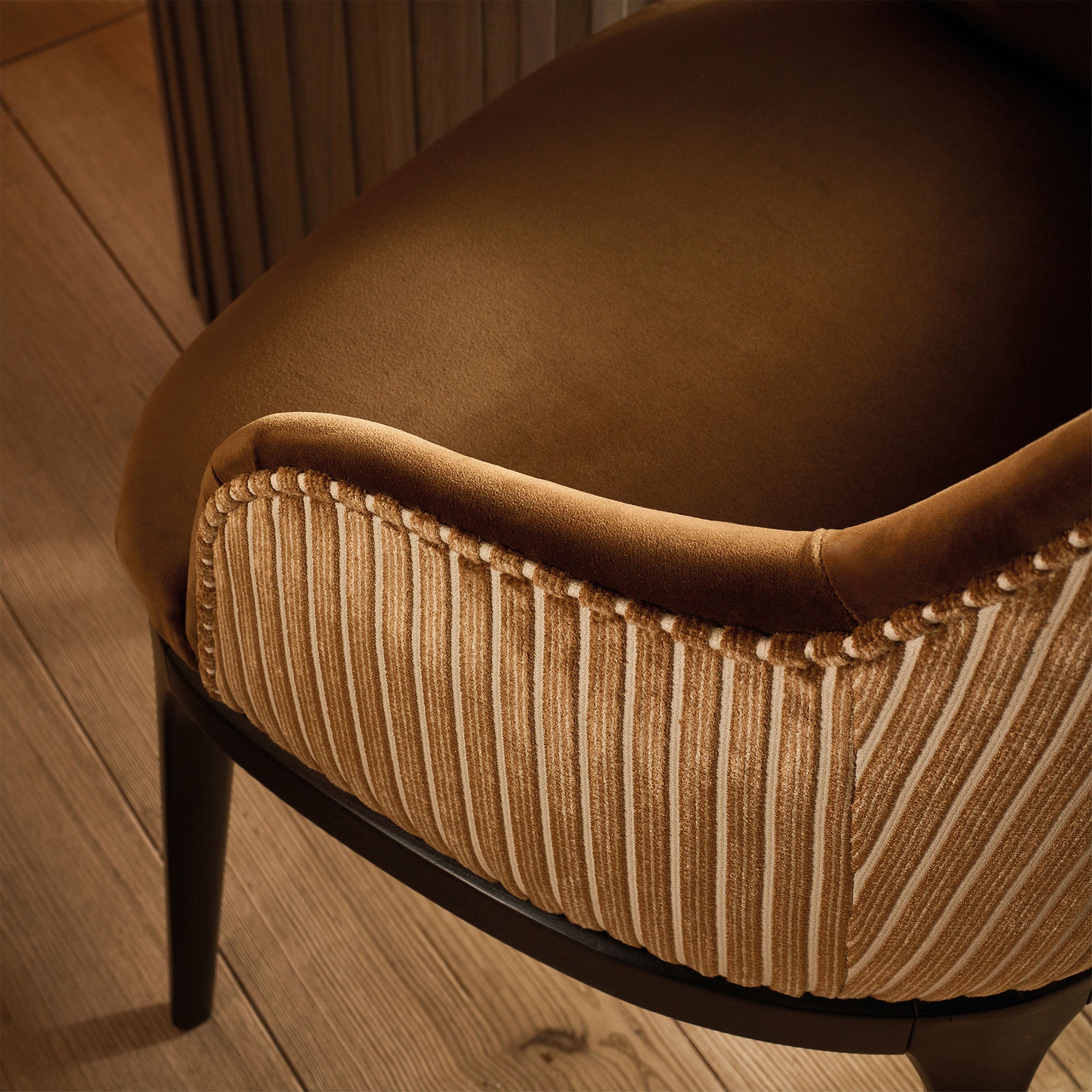 8072/01 Stria Copper Fabric by Romo