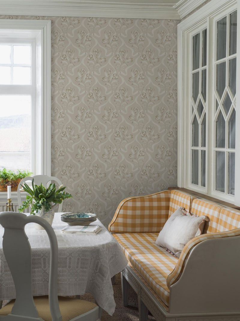 8072 Jugendbukett Light Beige Anno II Wallpaper by Boråstapeter