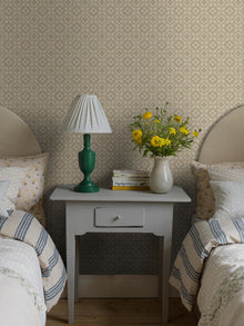 Friedrich Light Beige Anno II Wallpaper by Boråstapeter