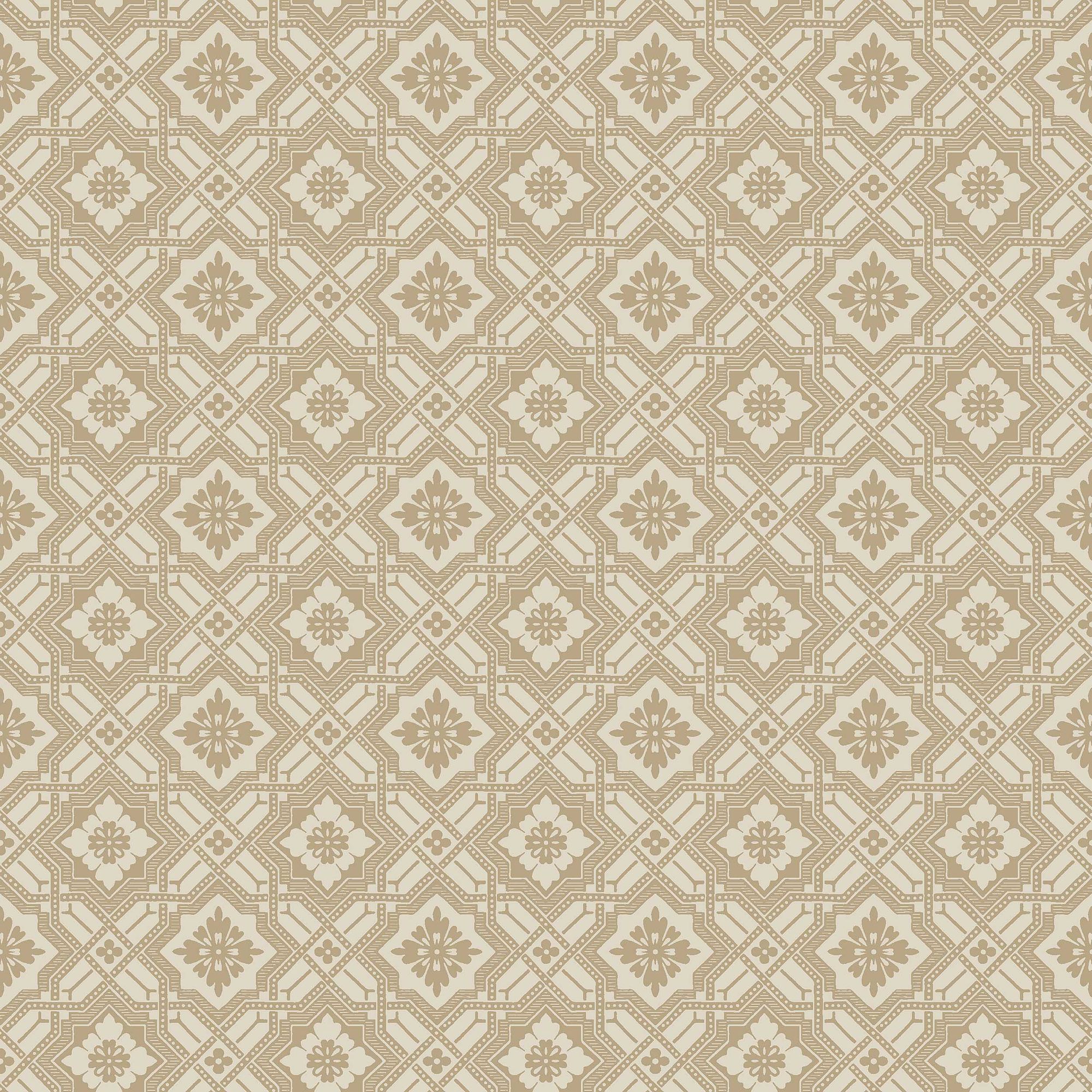 Friedrich Light Beige Anno II Wallpaper by Boråstapeter
