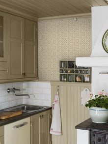 Friedrich Light Beige Anno II Wallpaper by Boråstapeter