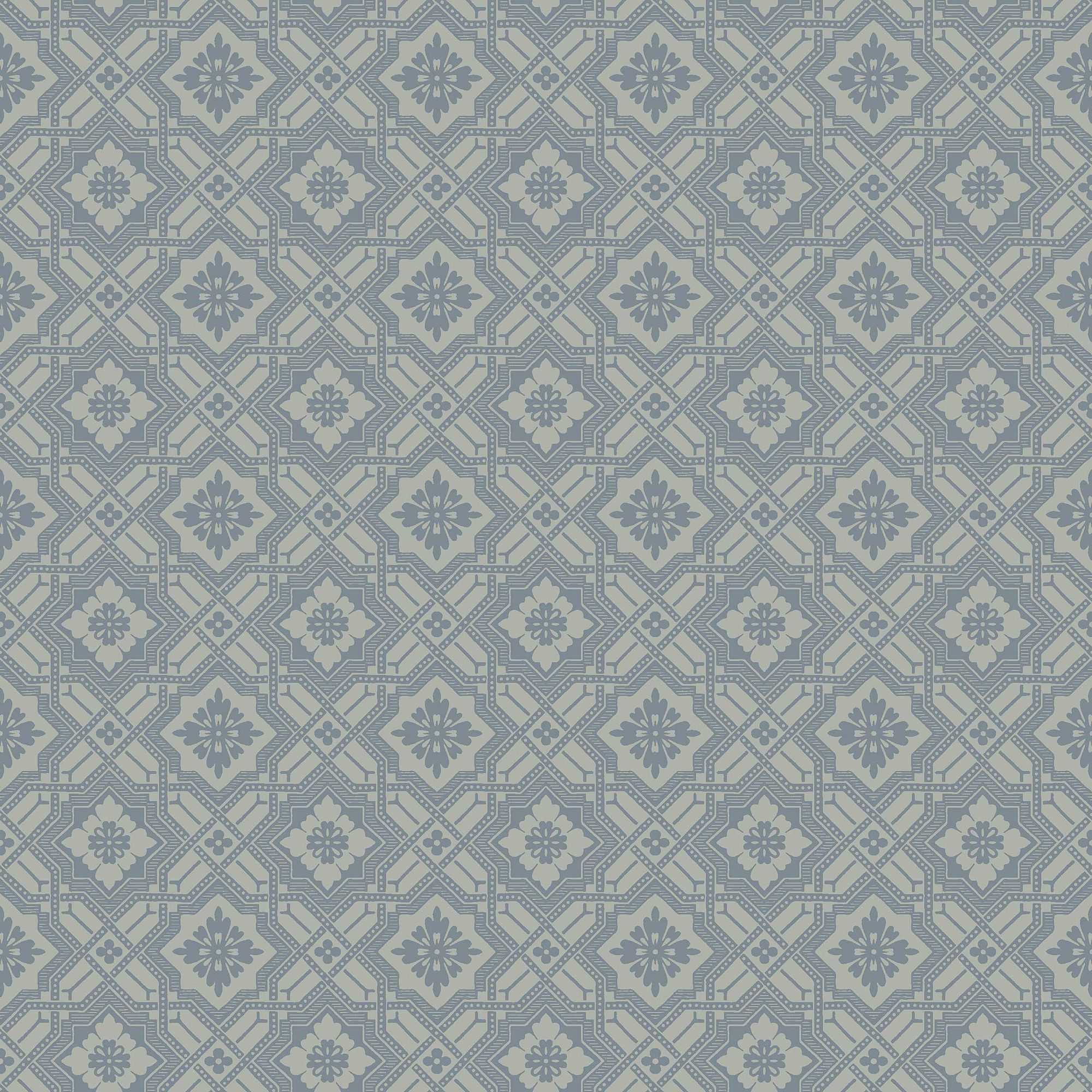 8074 Friedrich Light Blue Anno II Wallpaper by Boråstapeter