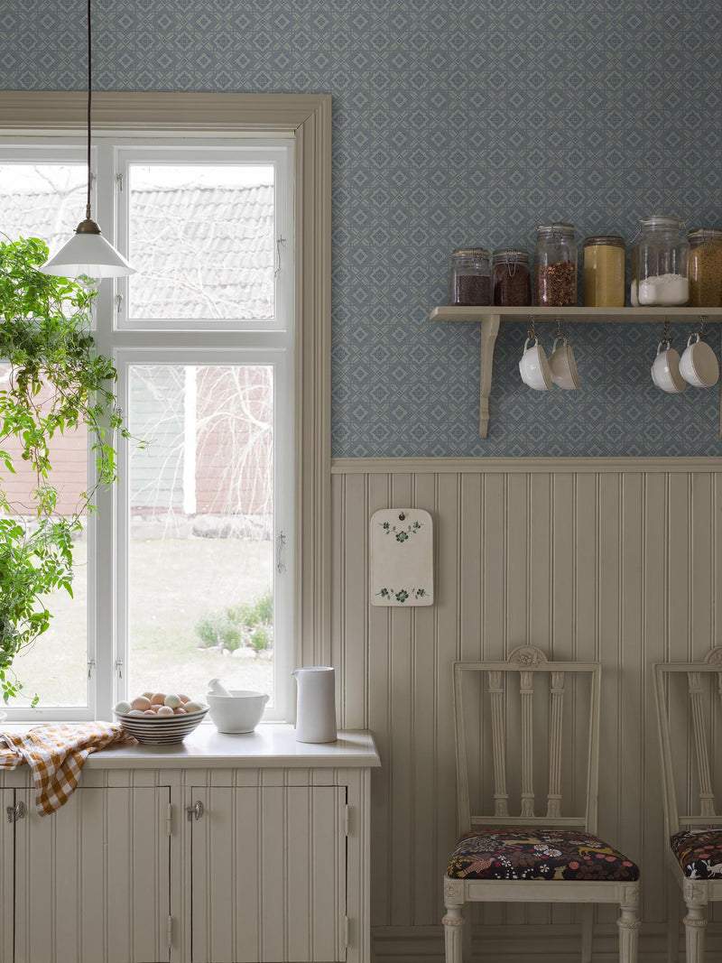 8074 Friedrich Light Blue Anno II Wallpaper by Boråstapeter
