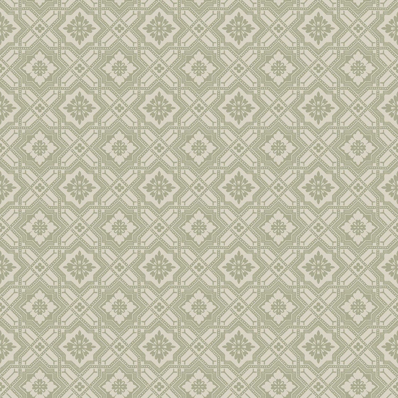 8075 Friedrich Light Green Anno II Wallpaper by Boråstapeter