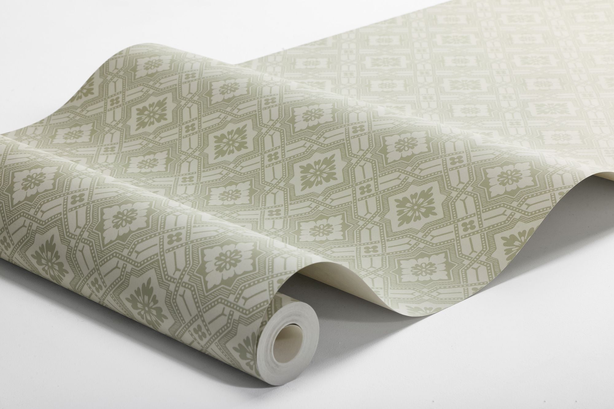 8075 Friedrich Light Green Anno II Wallpaper by Boråstapeter