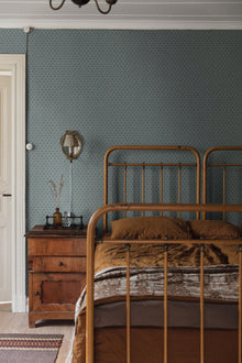 Svea Dark Blue Anno II Wallpaper by Boråstapeter