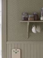 8077 Svea Light Green Anno II Wallpaper by Boråstapeter