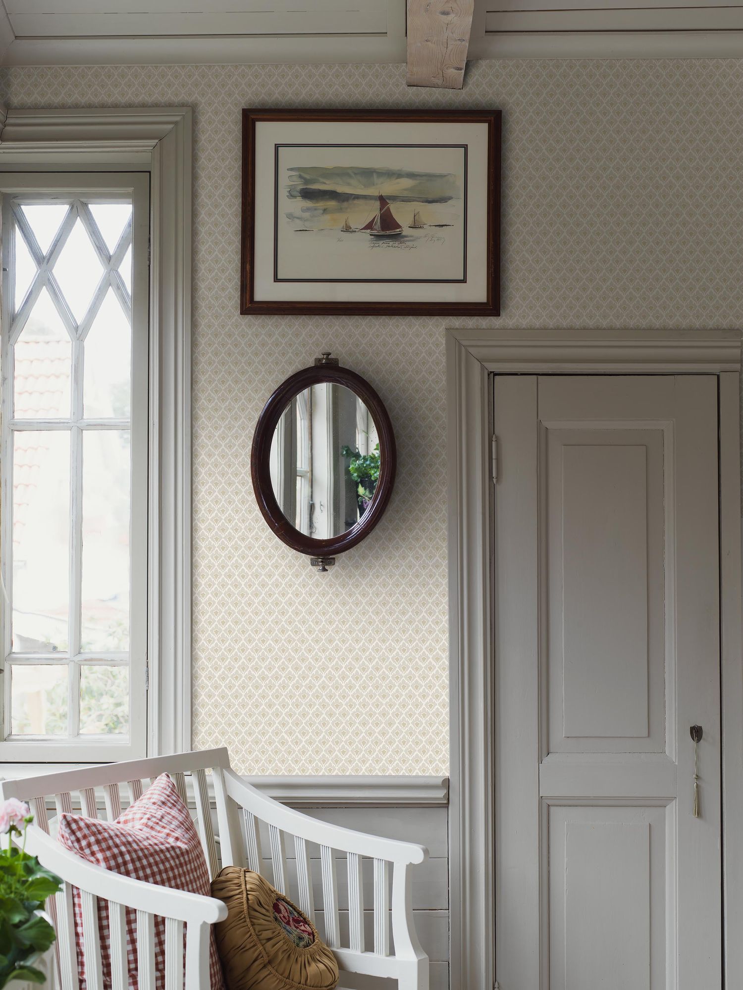 8078 Svea Light Beige Anno II Wallpaper by Boråstapeter