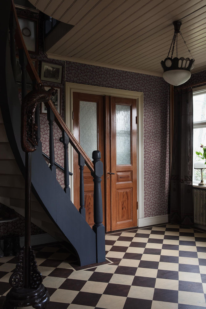 8079 Hagtorn Dark Purple Anno II Wallpaper by Boråstapeter