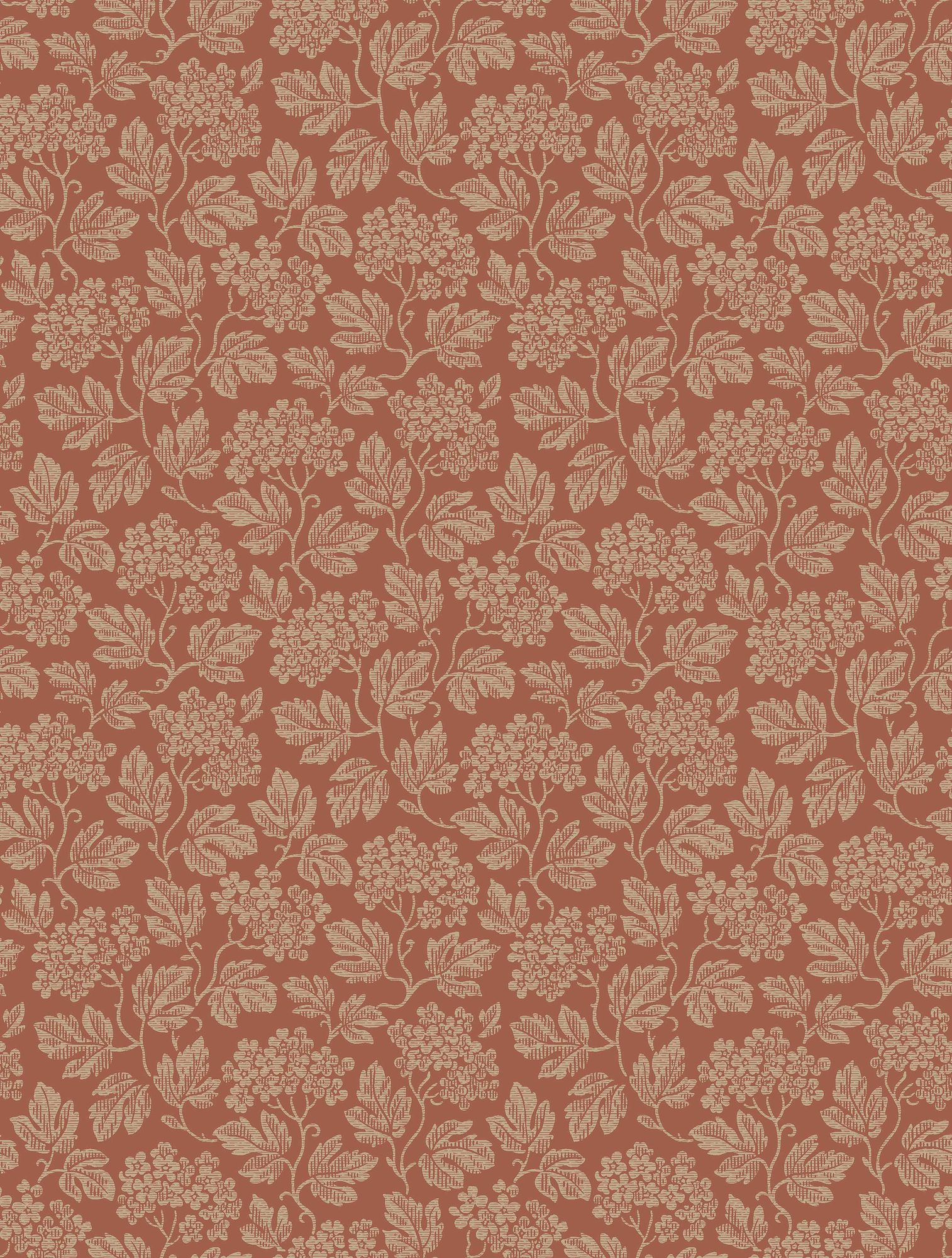 8081 Hagtorn Dark Red Anno II Wallpaper by Boråstapeter