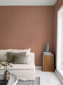 8081 Hagtorn Dark Red Anno II Wallpaper by Boråstapeter