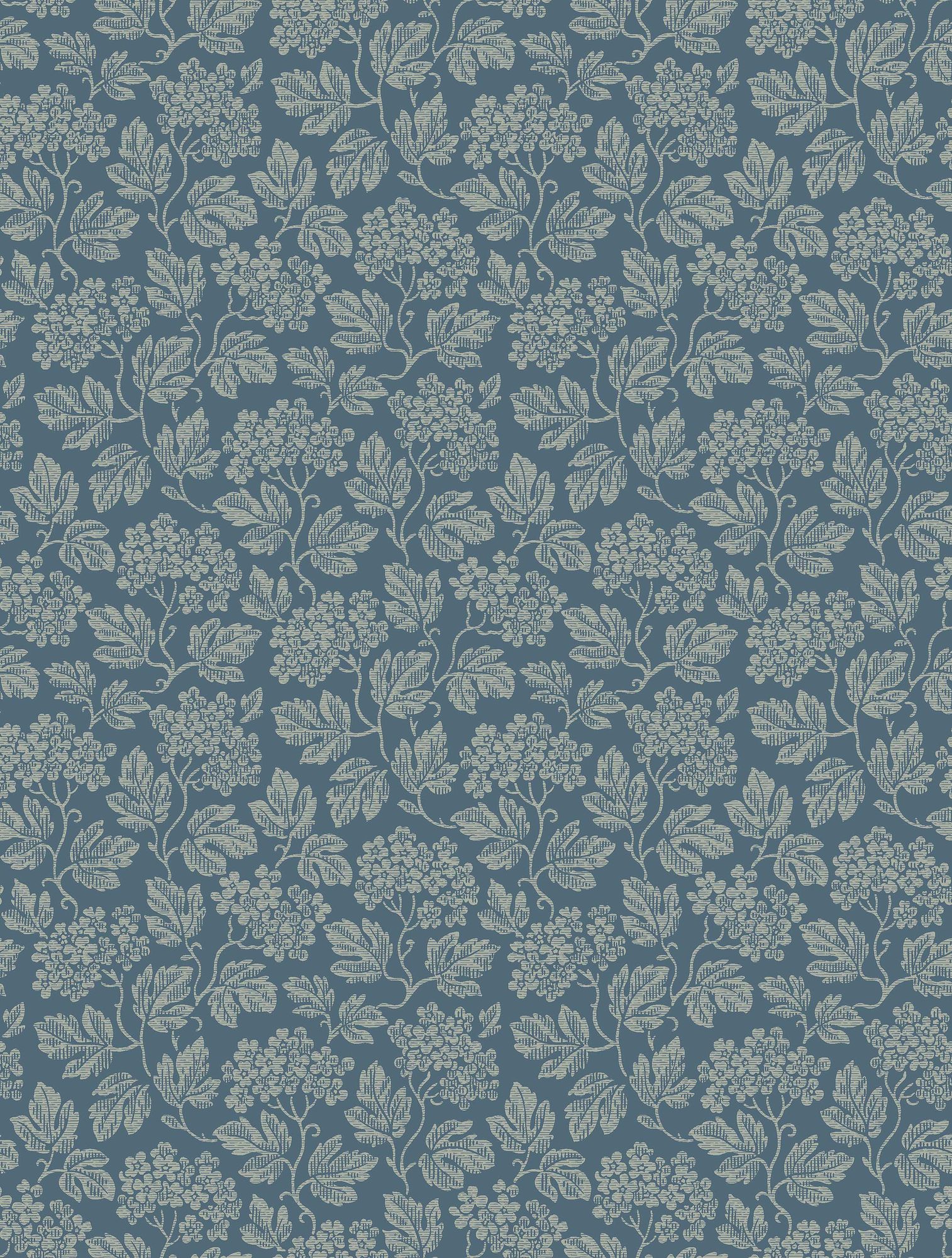 8082 Hagtorn Dark Blue Anno II Wallpaper by Boråstapeter