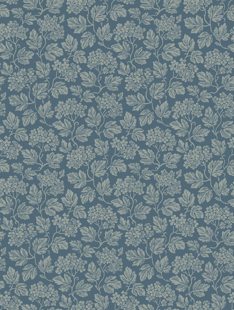 8082 Hagtorn Dark Blue Anno II Wallpaper by Boråstapeter