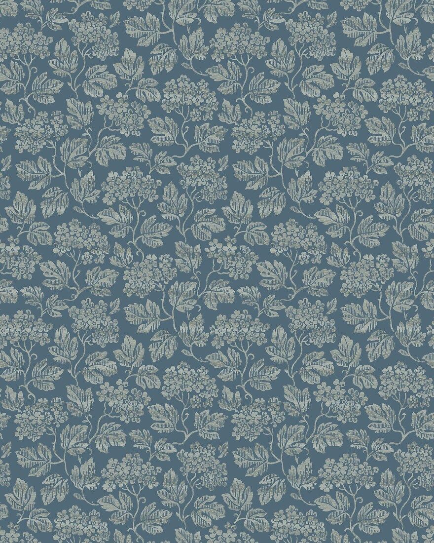 8082 Hagtorn Dark Blue Anno II Wallpaper by Boråstapeter