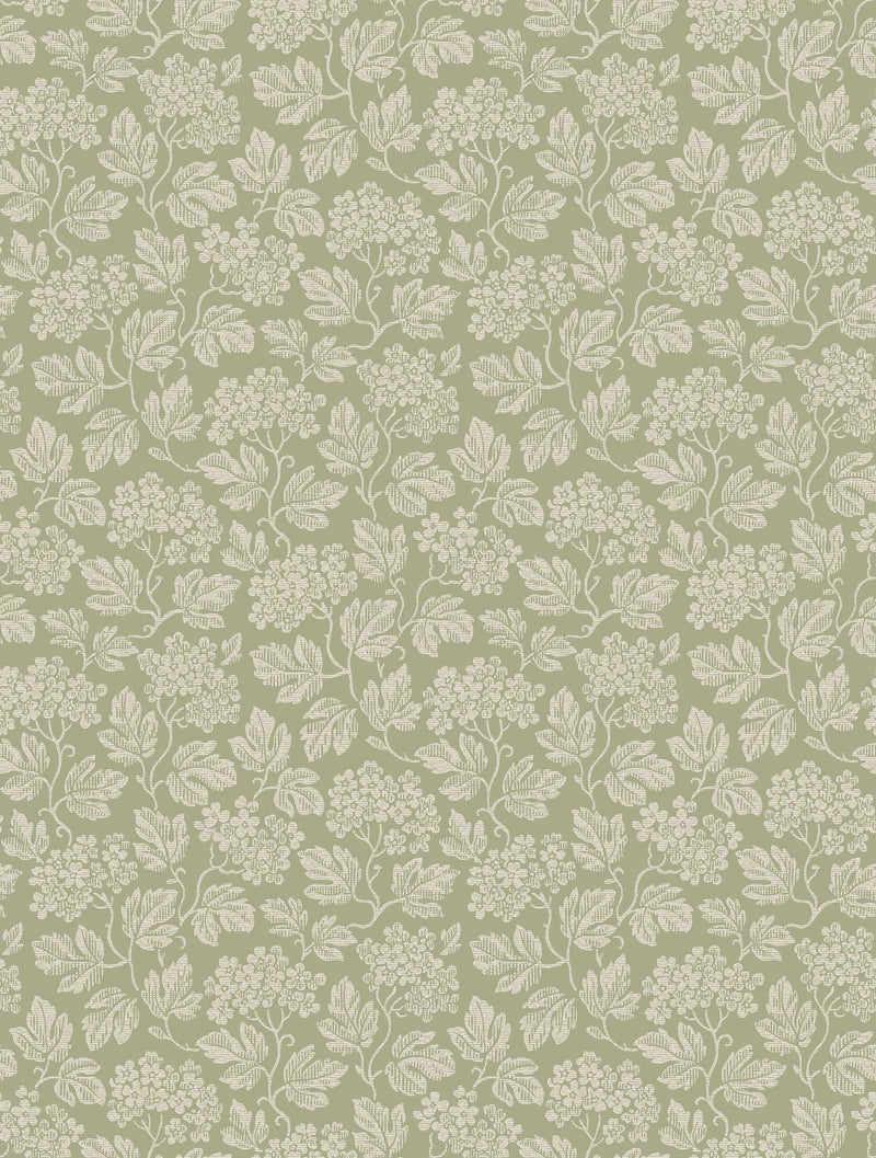 8083 Hagtorn Light Green Anno II Wallpaper by Boråstapeter