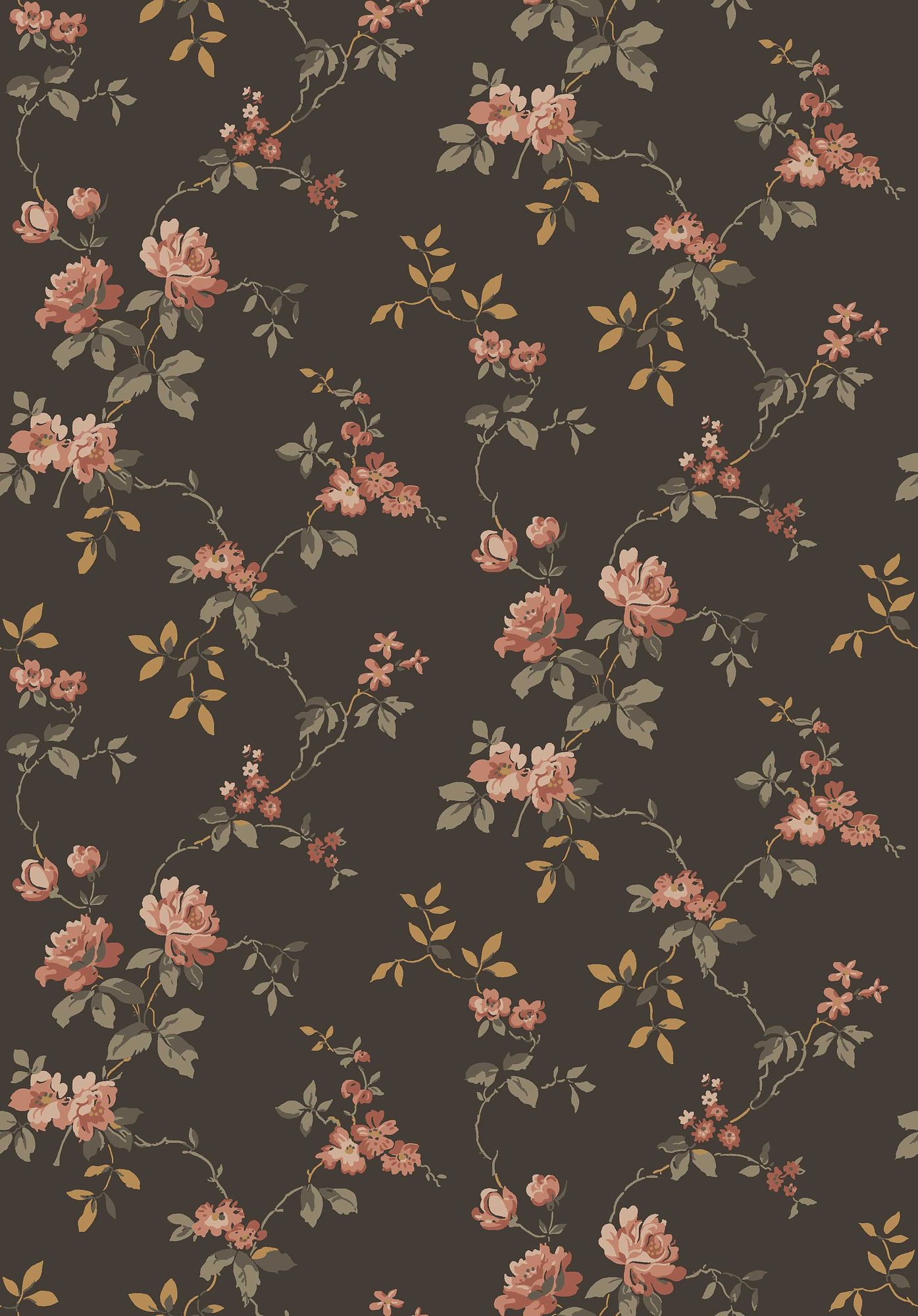 8085 Värmdö Dark Brown Anno II Wallpaper by Boråstapeter