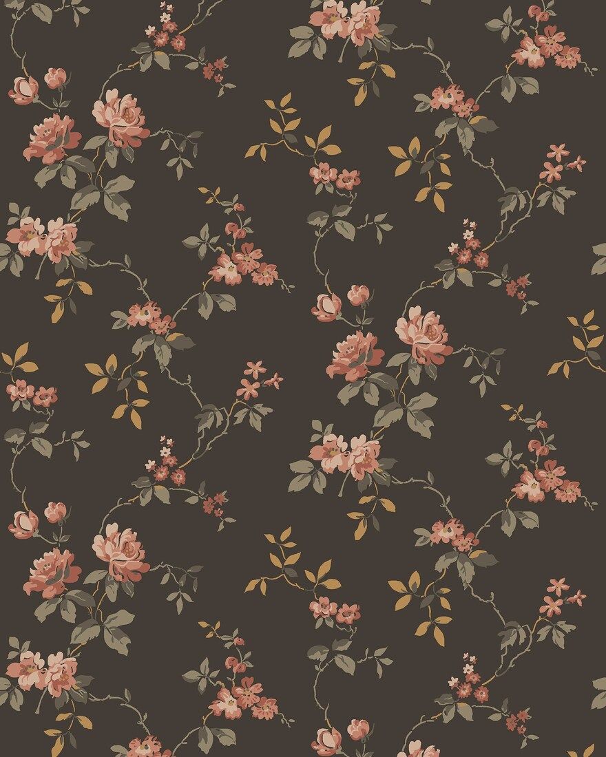 8085 Värmdö Dark Brown Anno II Wallpaper by Boråstapeter