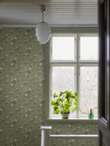8086 Värmdö Light Green Anno II Wallpaper by Boråstapeter