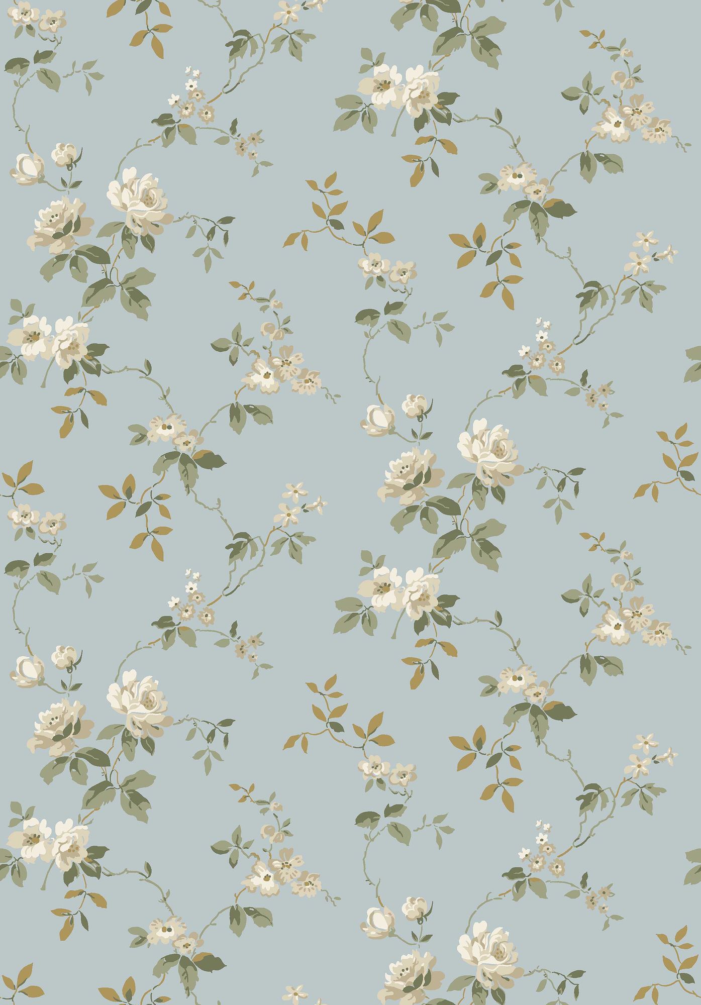 8087 Värmdö Light Blue Anno II Wallpaper by Boråstapeter