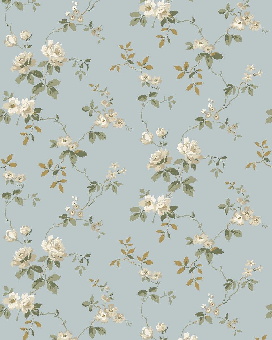 8087 Värmdö Light Blue Anno II Wallpaper by Boråstapeter