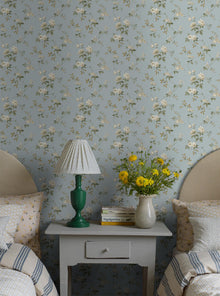 8087 Värmdö Light Blue Anno II Wallpaper by Boråstapeter