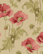 8090 Vallmo Red and Yellow Wallpaper by Boråstapeter