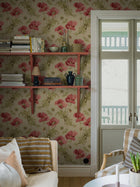 8090 Vallmo Red and Yellow Wallpaper by Boråstapeter