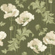 Vallmo Dark Green and White Anno II Wallpaper by Boråstapeter