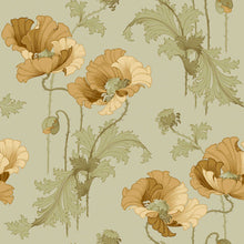 8092 Vallmo Yellow and Green Wallpaper by Boråstapeter