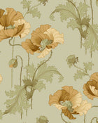 8092 Vallmo Yellow and Green Wallpaper by Boråstapeter